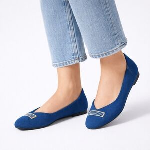 Rothy’s The Flat Polar Blue Knit Ballet Flats Sustainable Blue Size 9 NIB